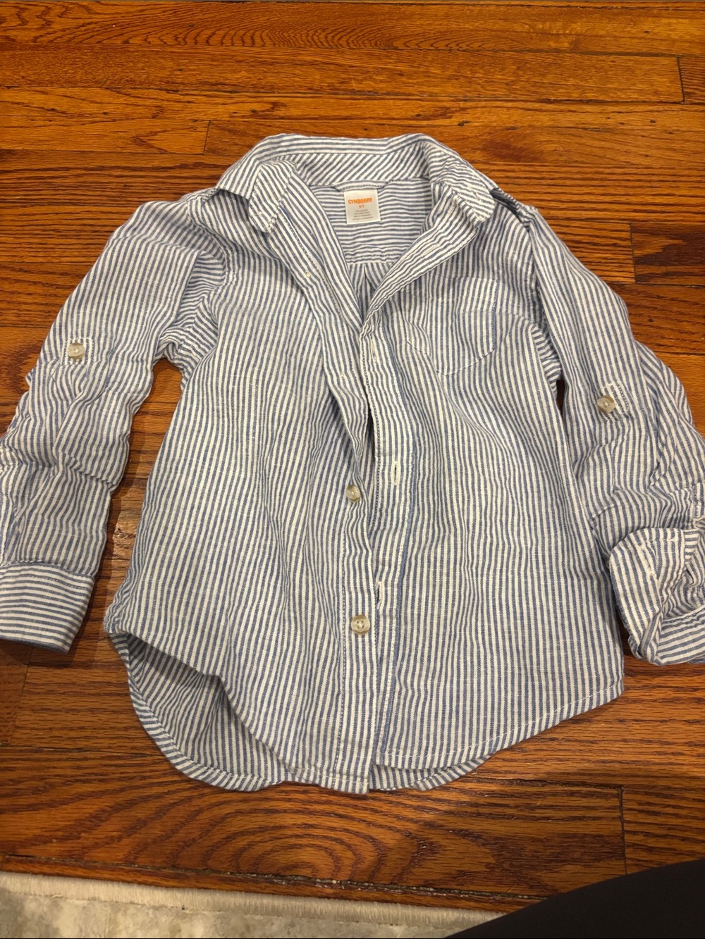 Gymboree Blue and White Striped Button-Down Shirt